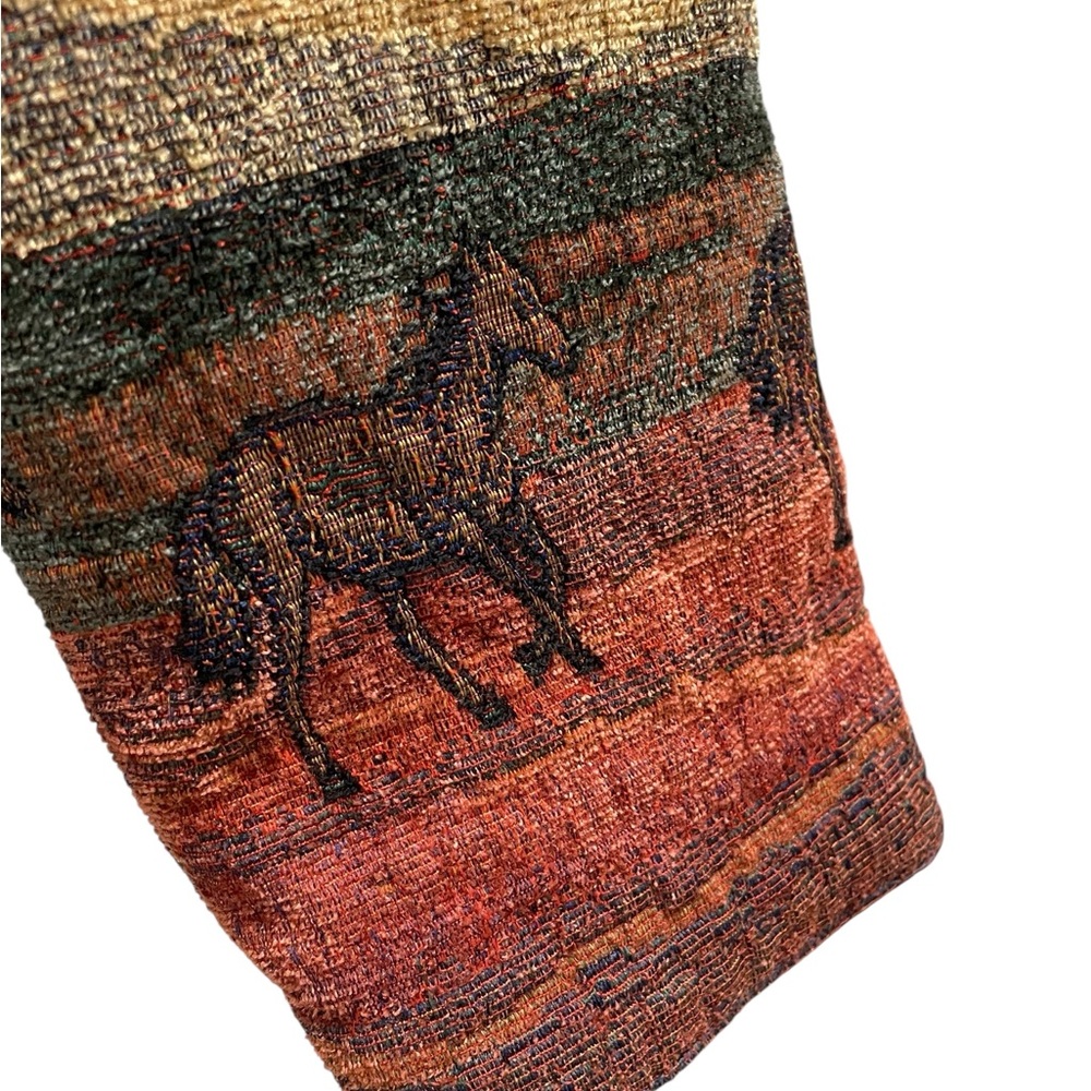Vintage Don't Mess With Texas Prairie Themed Jean Jacket‎ with Horses Large - Picture 4 of 6